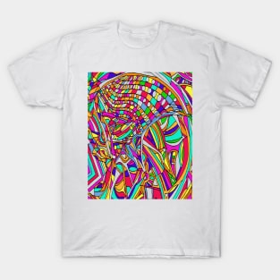 Abstract Flowers T-Shirt